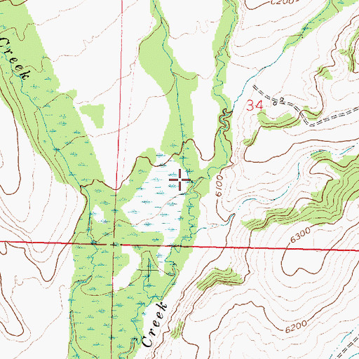 Topographic Map of Corral Creek, MT