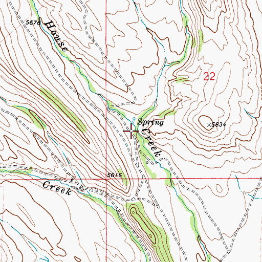 Topographic Map of Corral Creek, MT