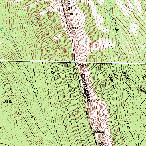 Topographic Map of Corrugate Ridge, MT