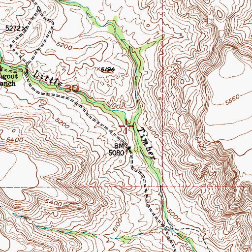 Topographic Map of Cort Creek, MT