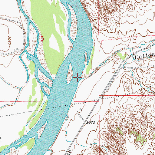 Topographic Map of Cotton Creek, MT