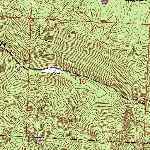Topographic Map of Rich Mountain, AR