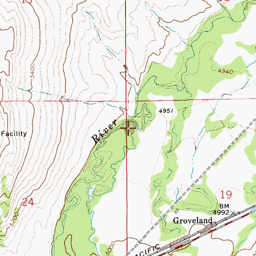 Topographic Map of Cottonwood Creek, MT