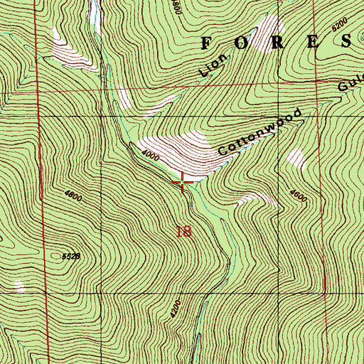 Topographic Map of Cottonwood Gulch, MT