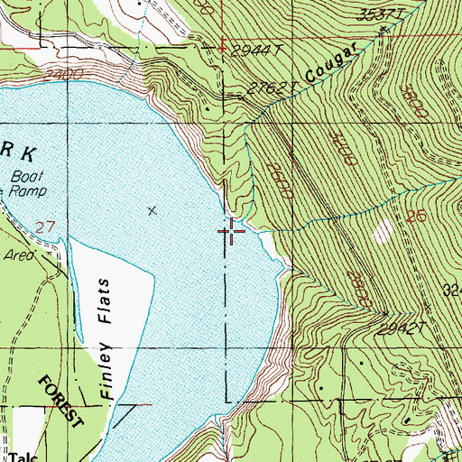Topographic Map of Cougar Gulch, MT