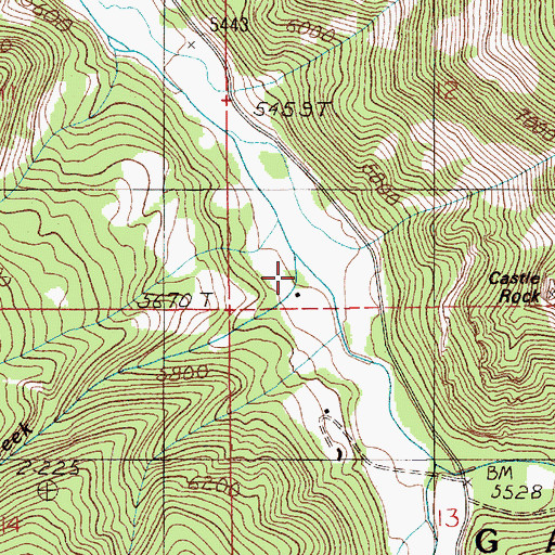 Topographic Map of Counts Creek, MT