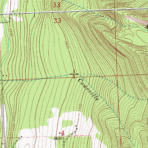 Topographic Map of Courville Creek, MT