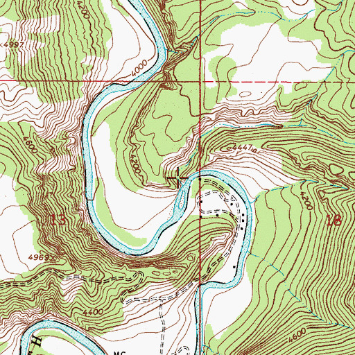 Topographic Map of Cow Coulee, MT
