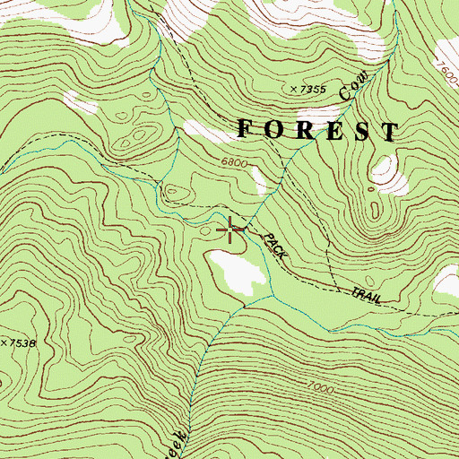 Topographic Map of Cow Creek, MT