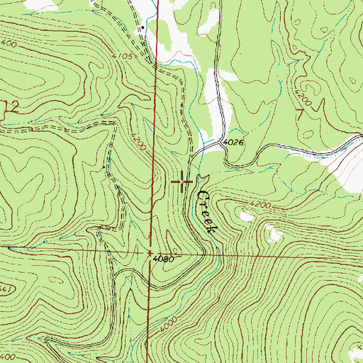 Topographic Map of Cow Creek, MT
