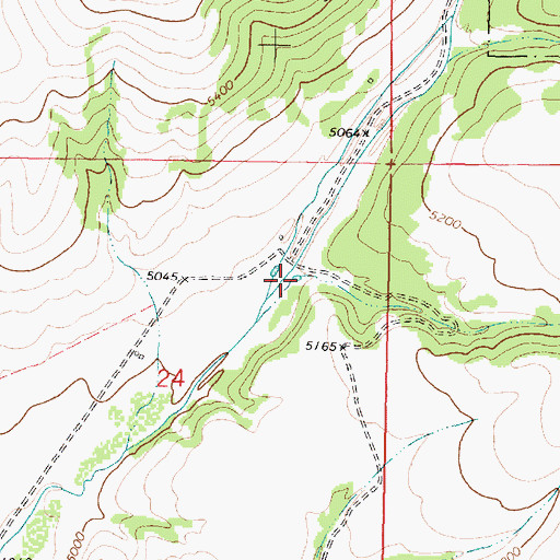Topographic Map of Cow Gulch, MT