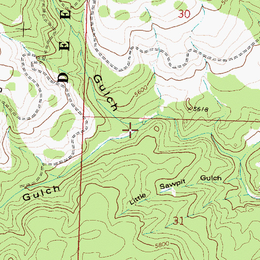 Topographic Map of Cowan Gulch, MT