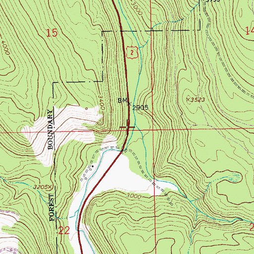 Topographic Map of Cowell Creek, MT