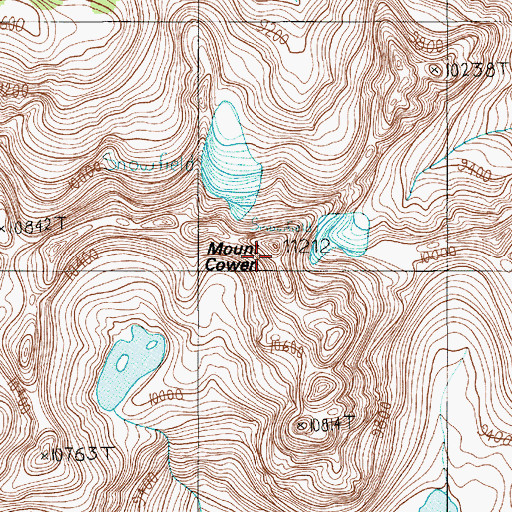 Topographic Map of Mount Cowen, MT