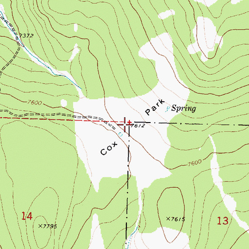 Topographic Map of Cox Park, MT