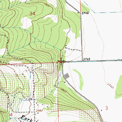 Topographic Map of Coyote Coulee, MT