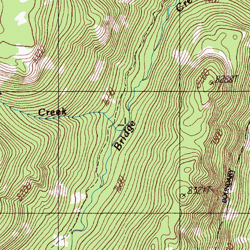 Topographic Map of Coyote Creek, MT