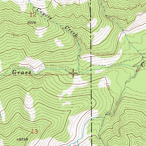 Topographic Map of Coyote Creek, MT