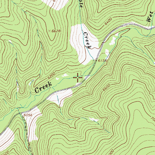 Topographic Map of Coyote Creek, MT