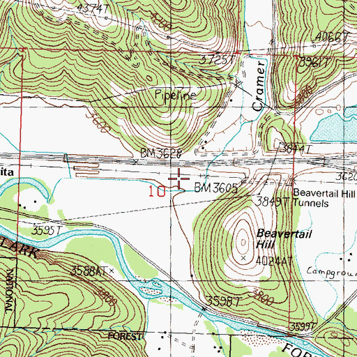 Topographic Map of Cramer Creek, MT