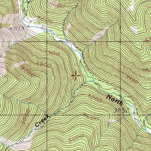 Topographic Map of Crater Creek, MT