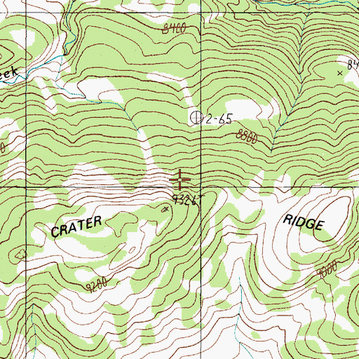 Topographic Map of Crater Ridge, MT