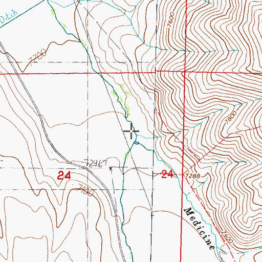 Topographic Map of Craver Creek, MT