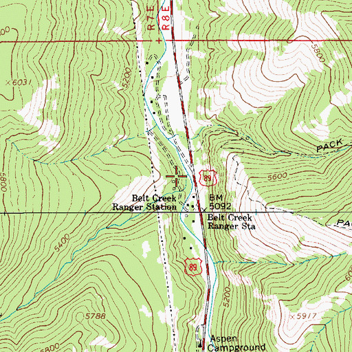 Topographic Map of Crawford Creek, MT