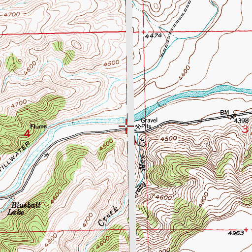 Topographic Map of Crazy Man Creek, MT