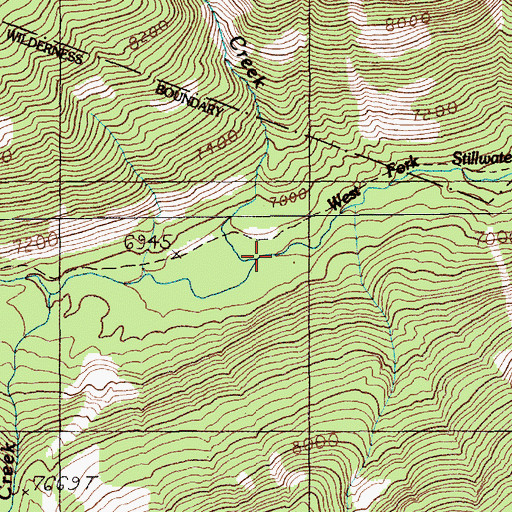 Topographic Map of Crescent Creek, MT