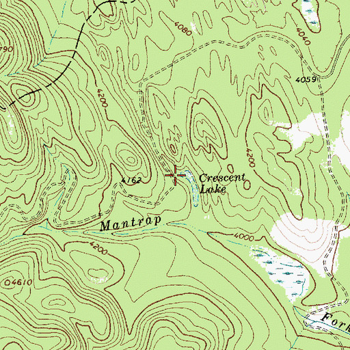 Topographic Map of Crescent Lake, MT