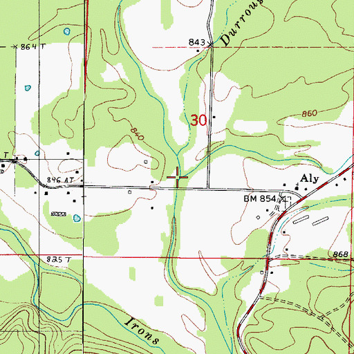 Topographic Map of Robertson Creek, AR