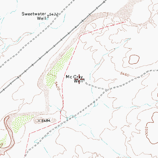 Topographic Map of McCray Well, AZ