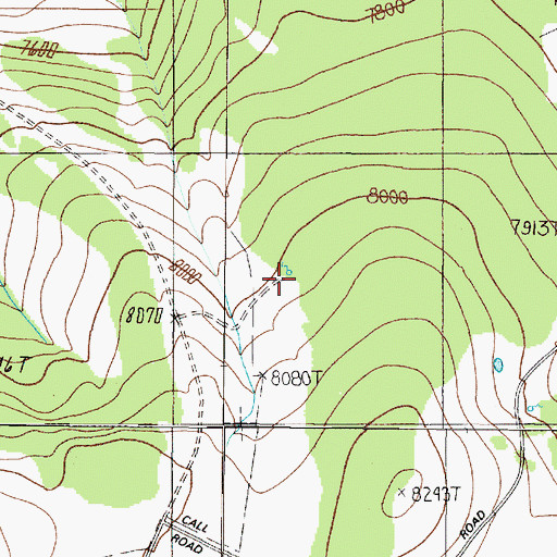 Topographic Map of Crockett Lake Ranger Station, MT