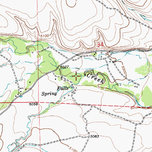 Topographic Map of Crooked Creek, MT