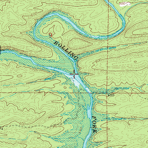 Topographic Map of Robinson Creek, AR