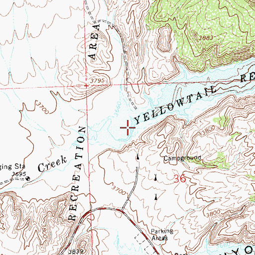 Topographic Map of Crooked Creek, MT