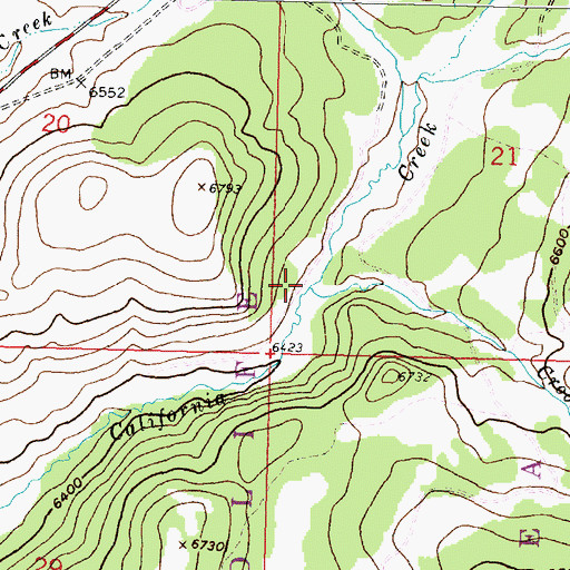 Topographic Map of Crooked John Creek, MT