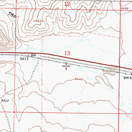 Topographic Map of Crooked Run Creek, MT