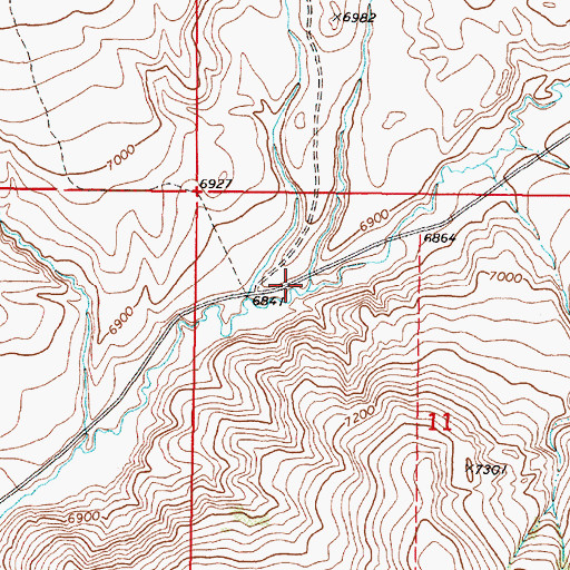 Topographic Map of Crow Creek, MT