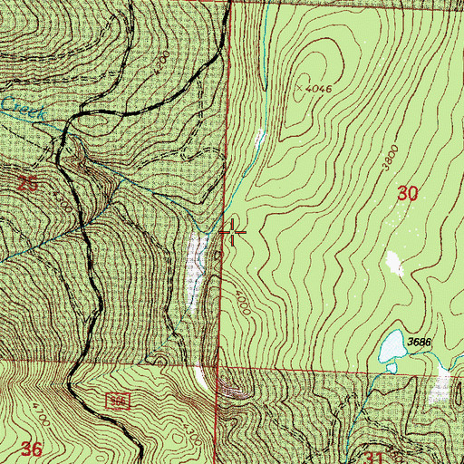 Topographic Map of Crow Creek Trail, MT