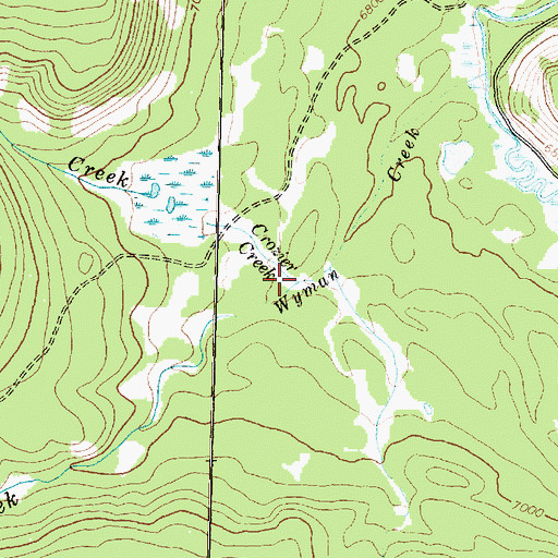 Topographic Map of Crozier Creek, MT