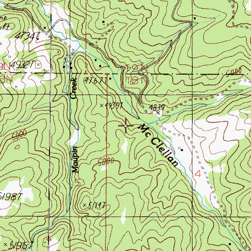 Topographic Map of Crystal Creek, MT