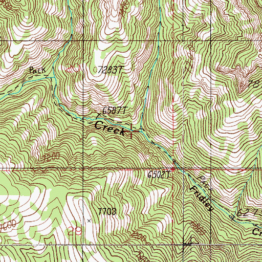 Topographic Map of Crystal Creek, MT