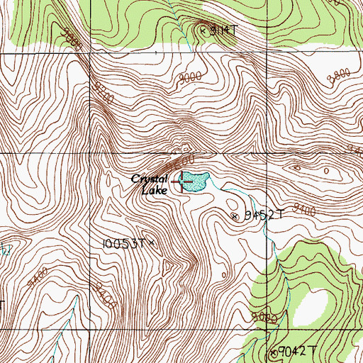 Topographic Map of Crystal Lake, MT