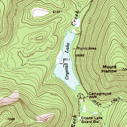 Topographic Map of Crystal Lake, MT