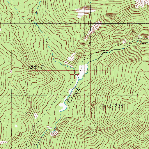 Topographic Map of Cub Creek, MT