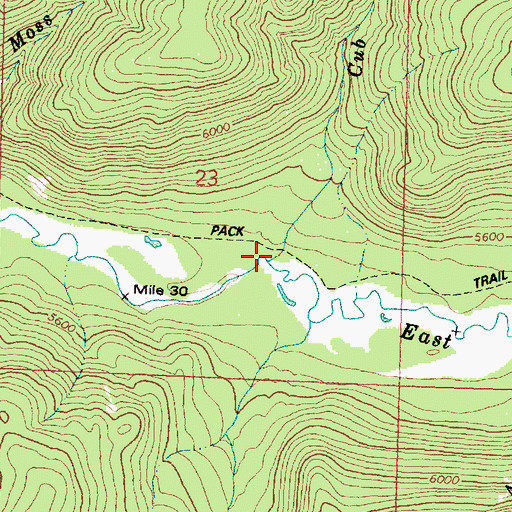 Topographic Map of Cub Creek, MT