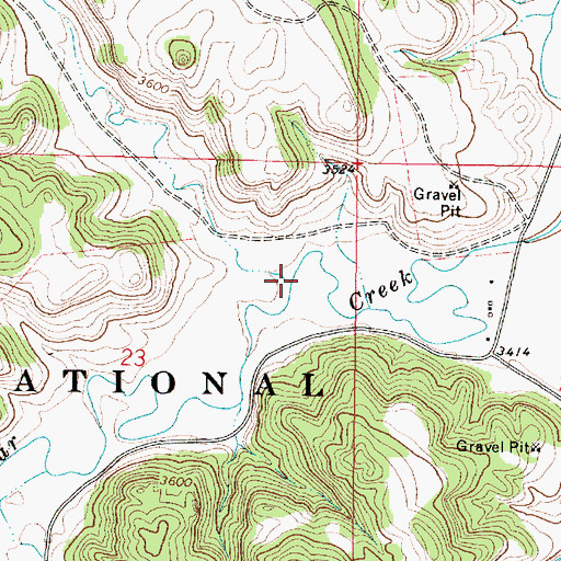 Topographic Map of Cub Creek, MT