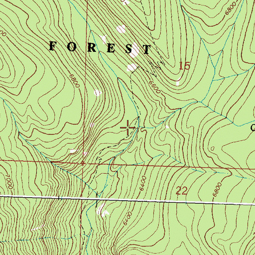 Topographic Map of Cuba Creek, MT